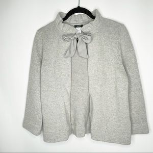 J. Crew Wool Cashmere Blend  Bow Tie Top Cardigan Sweater sz Medium #RR